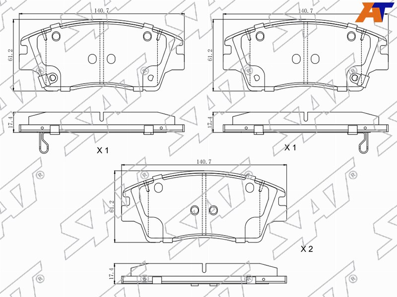 Колодки тормозные перед  HYUNDAI TUCSON/IX35 15-/ KIA SPORTAGE 15- ST-28-0018 ST-28-0018