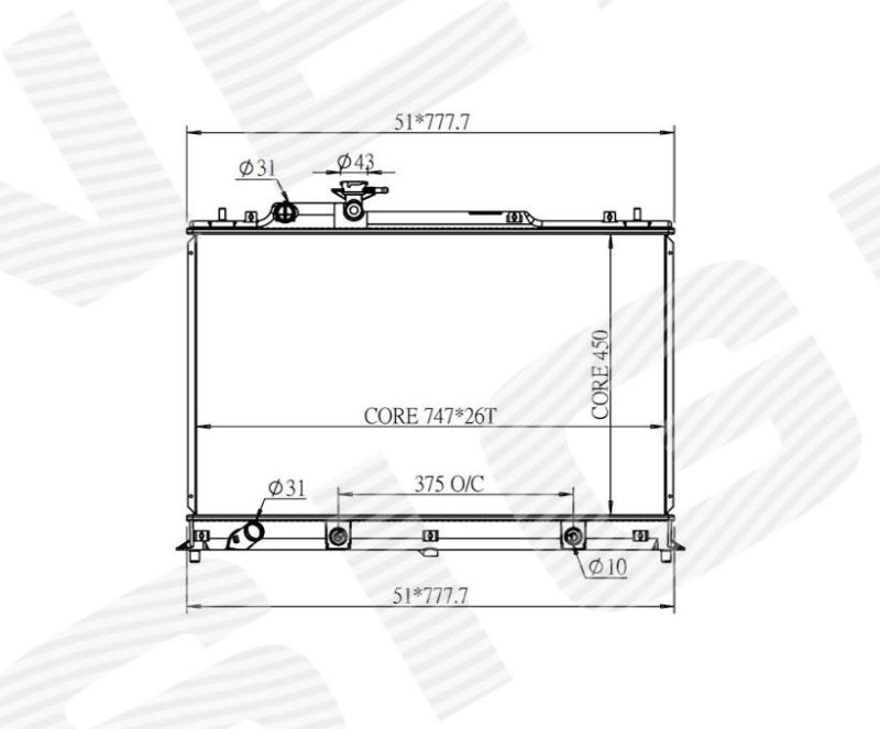 RA28748Q Mazda РАДИАТОР для 