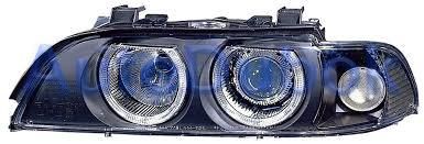 ZBM1122CL Тайвань Фара хром ангельские глазки с белым поворотником левая  2000-2003 для 