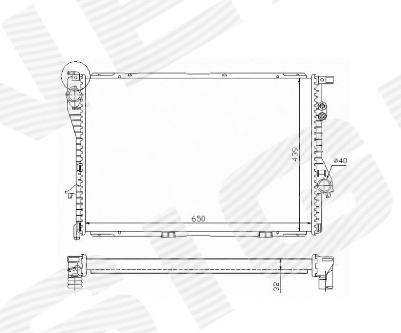 Радиатор охлаждения 2,5TDS MT/AT RA60603Q RA60603Q