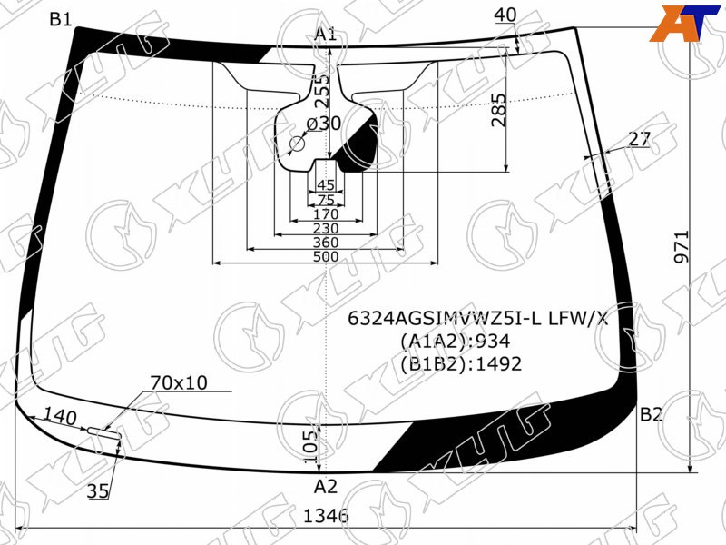 Стекло лобовое + дд +адапт.сист. освещен. (AFL) OPEL ASTRA J 5D HBK/WGN 12-17 6324AGSIMVWZ5I-L LFW/X 6324AGSIMVWZ5I-L LFW/X