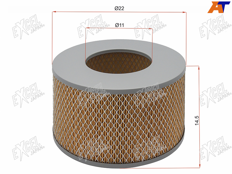 ETA-1495 Excel japan Фильтр воздушный TOYOTA 4RUNNER 1KZT/1KZTE 95-02/DYNA 14B/W04D 02-11/LAND CRUISER 1FZFE/1HDT/1HZ/1KZ для 