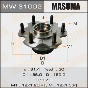 MW31002 Masuma Ступица передняя л=пр для 