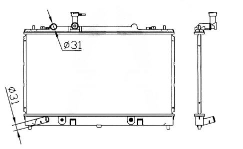 6 РАДИАТОР ОХЛАЖДЕН 1.8 2 AT MZ00602-914 MZ00602-914