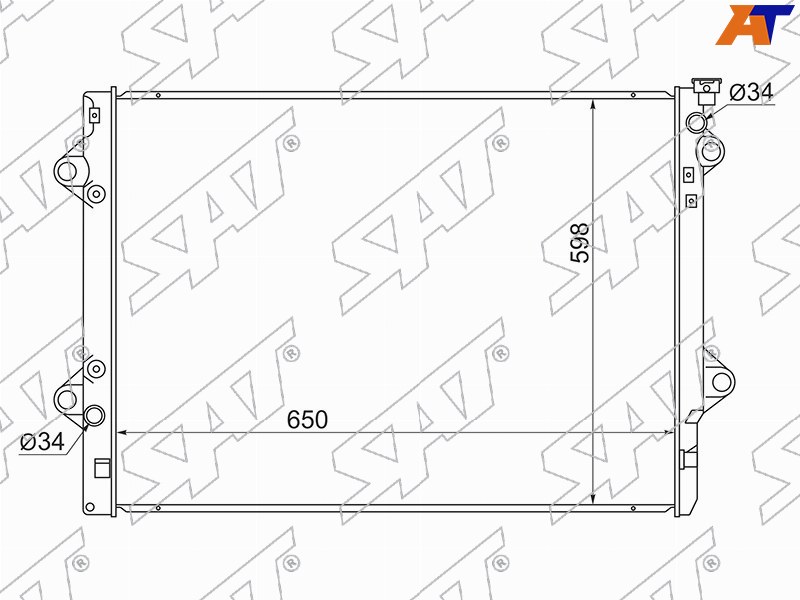 TY0009-120 Sat Радиатор TOYOTA LAND CRUISER PRADO 120 /SURF/FJ CRUISER 5VZ/1GR/3RZ/2TR 02-/PRADO 150 2TR 09- для 