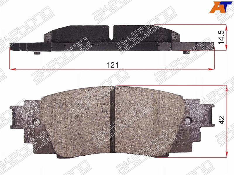 AN-825K Akebono Колодки тормозные зад TOYOTA CAMRY #SV70 17-/RAV 4 #A50 18- для 