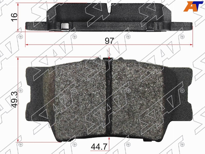 ST-04466-33180 Sat Колодки тормозные зад TOYOTA CAMRY 06-/RAV4 05- для 