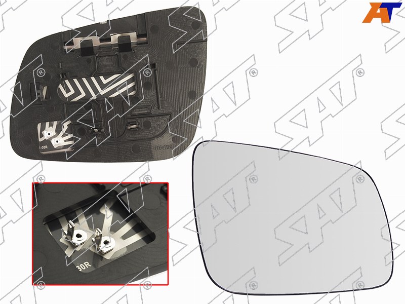 Полотно зеркала MITSUBISHI LANCER X 07- RH сферическое с обогревом ST-121-0010 ST-121-0010