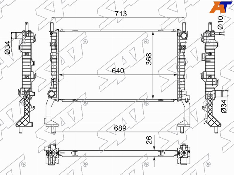 Радиатор охлаждения 2.3 ecoboost ST-10-0095 ST-10-0095