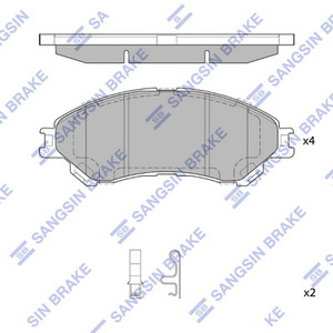 SP4212 Sangsin Тормозные колодки передние для 