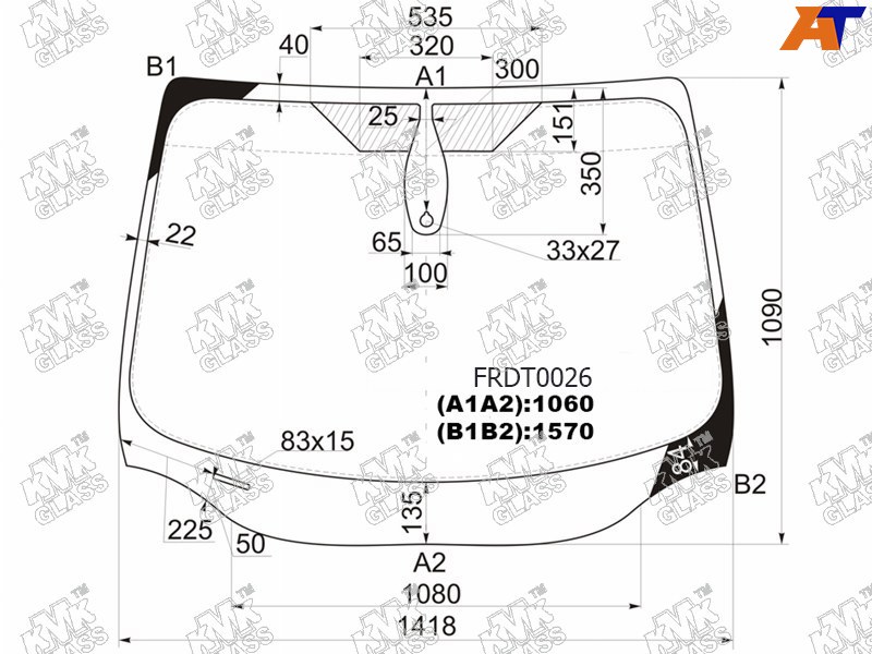 Стекло лобовое +дд в клей FORD FOCUS III 4/5D 11- FRDT0026 FRDT0026