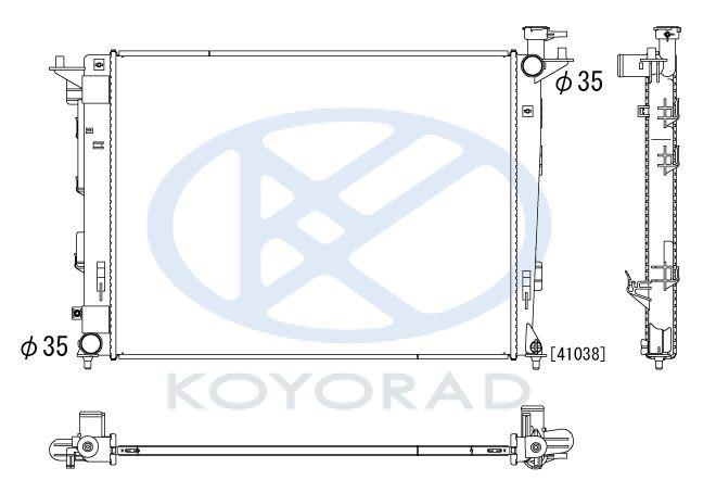 РАДИАТОР ОХЛАЖДЕН (бензин) MT (KOYO) HNX3510-912 HNX3510-912
