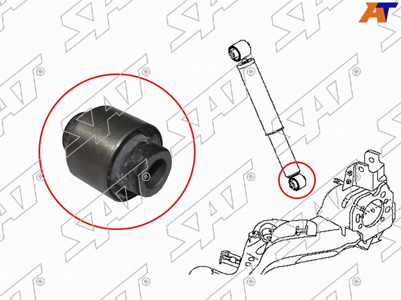 ST-E6210-JG01A-B2 Sat Сайлентблок заднего амортизатора нижний NISSAN X-TRAIL T31 07-13/QASHQAI+2 08-13/RENAULT KALEOS 08- для 