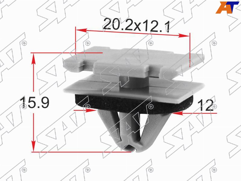 ST-M12298 Sat Клипса молдинга кузова GM (10 штук) для 