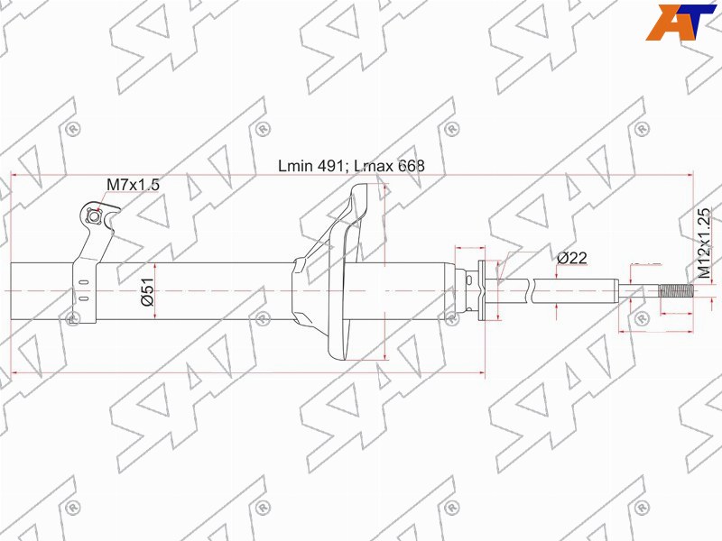 Стойка передняя HONDA HR-V GH# 99-05 LH ST-51606-S2H-014 ST-51606-S2H-014