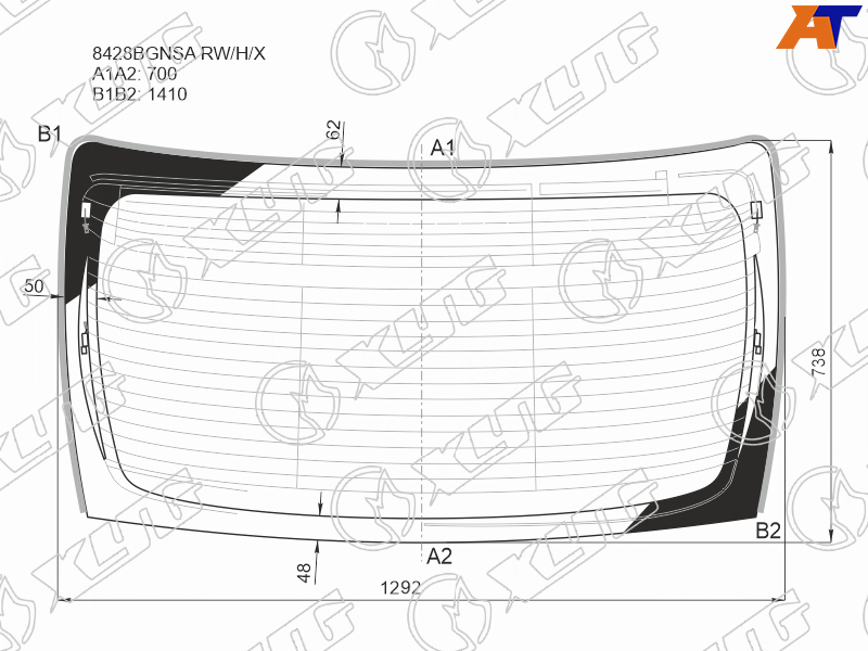 8428BGNSA RW/H/X XYG Стекло заднее с обогревом TOYOTA CAMRY XV70 17- для 