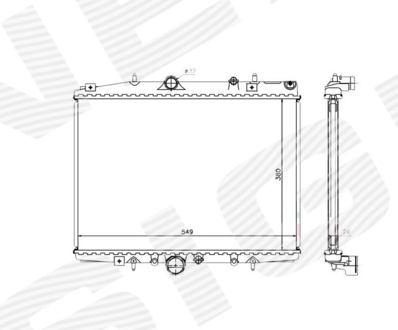 Радиатор охлаждения MT 2.0/2.0HDI RA63705Q RA63705Q