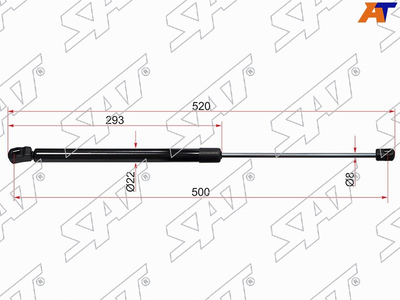 Амортизатор крышки багажника AUDI Q7 07-15 ST-4L0827552F ST-4L0827552F