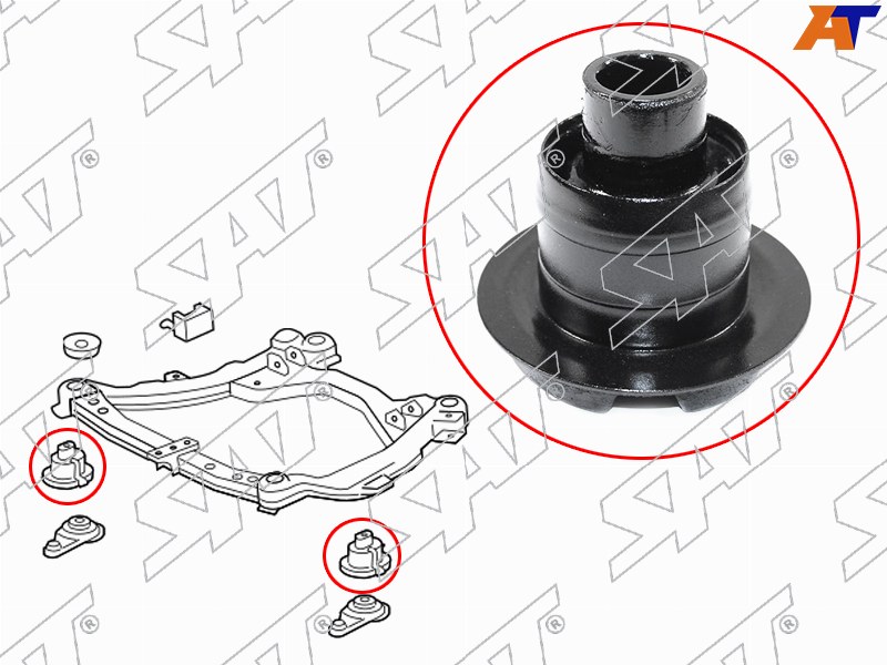 ST-52211-33090 Sat Сайлентблок подрамника передний TOYOTA CAMRY 06-15/LEXUS ES240/350 06- LH=RH для 