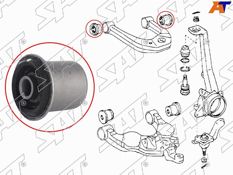 Сайлентблок переднего верхнего рычага TOYOTA FORTUNER/HILUX 05- ST-48632-0K040 ST-48632-0K040
