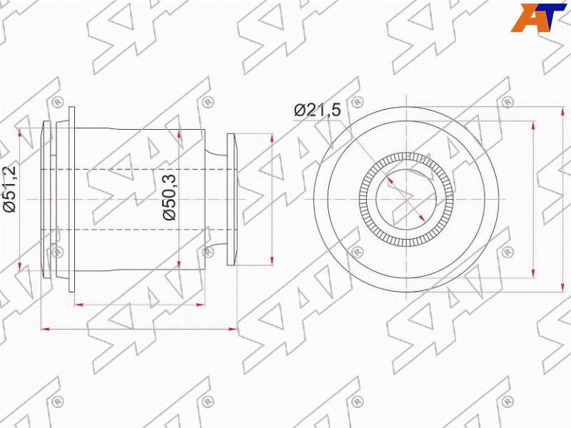 Сайлентблок FR переднего нижнего рычага ST-48654-60050 ST-48654-60050
