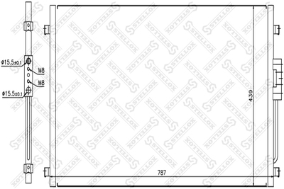10-45186-SX STELLOX Радиатор кондиционера 2001-2004г для 