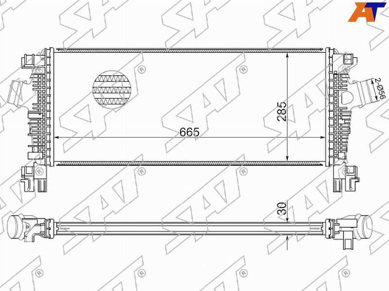 Радиатор интеркулера CHEVROLET CRUZE/OPEL ASTRA J 09- A/T ST-1302148 ST-1302148