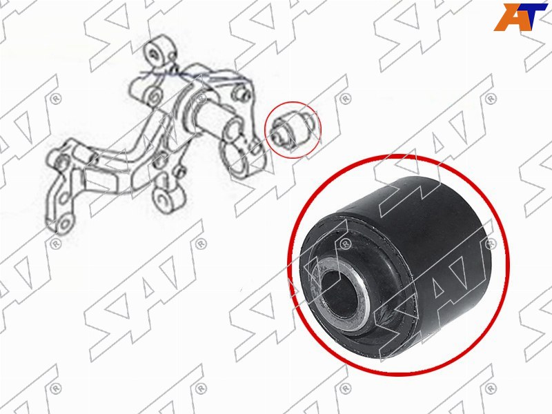 Сайлентблок задней цапфы к нижнему поперечному рычагу VOLKSWAGEN GOLF 03-16/JETTA 05-16/PASSAT 05-15 ST-1K0505553A ST-1K0505553A