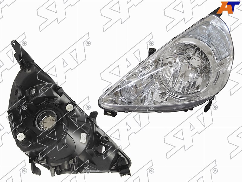 ST-217-1153L Sat Фара левая хром с механ корректором для 