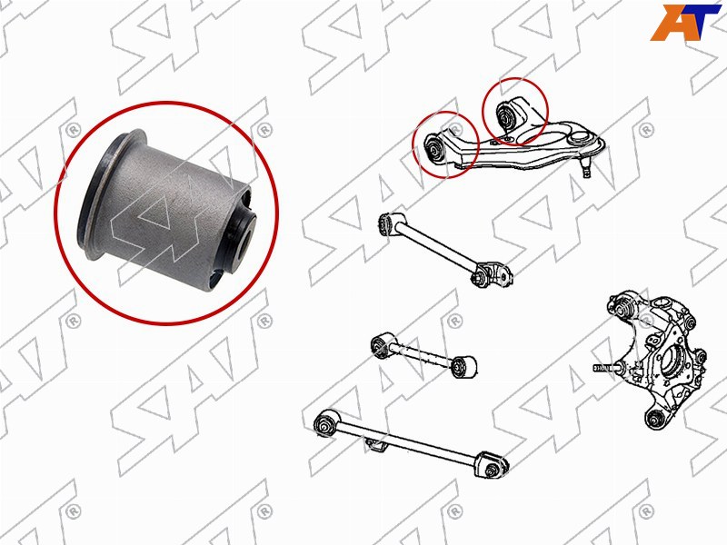 ST-52510-TL0-E01B Sat Сайлентблок заднего верхнего рычага HONDA ACCORD 08-12/CROSSTOUR 10-/ACURA TSX 09-14 для 
