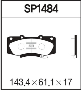 SP1484 HI-Q Тормозные колодки передние для 
