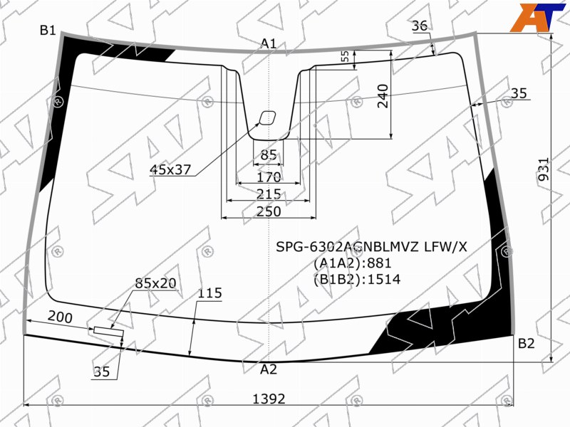 Стекло лобовое + дд OPEL ASTRA H 4/5D HBK/WGN 04-14 SPG-6302AGNBLMVZ LFW/X SPG-6302AGNBLMVZ LFW/X