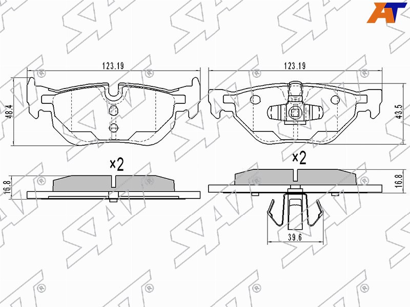 ST-34216774692 Sat Колодки тормозные зад BMW 3 E90 для 