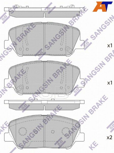 Колодки тормозные перед HYUNDAI I30/ VELOSTER 12-/ KIA CEED 12-/ OPTIMA 10- ST-58101-A6A70 ST-58101-A6A70