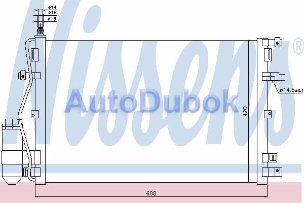 Радиатор кондиционера с осушит VVXC903-930 VVXC903-930