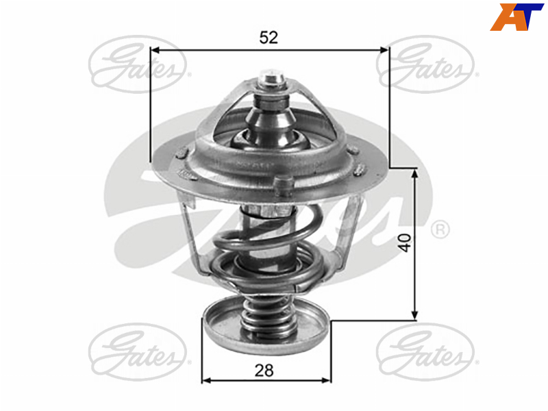 TH24782G1 Gates Термостат с прокладкой FORD RANGER/MAZDA 3 BL/6 GG/SUZUKI XL-7 для 