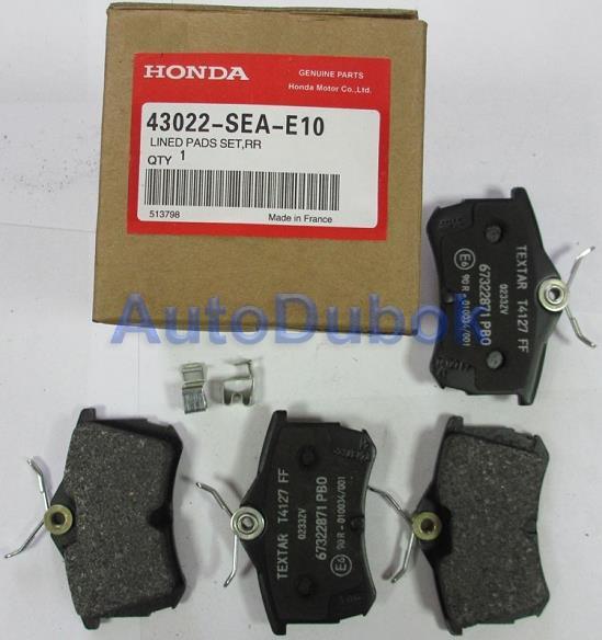 43022SEAE10 Honda Тормозные колодки задние для 