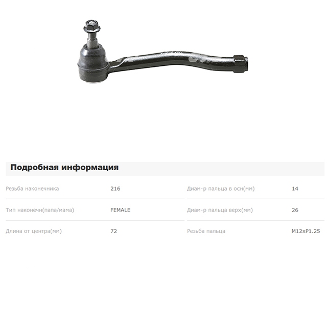 CEN120 CTR Наконечник рулевой тяги правый для 