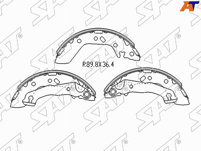 ST-58305-25A00 Sat Колодки тормозные зад HYUNDAI ACCENT 99-/ ACCENT/VERNA 00-05 для 