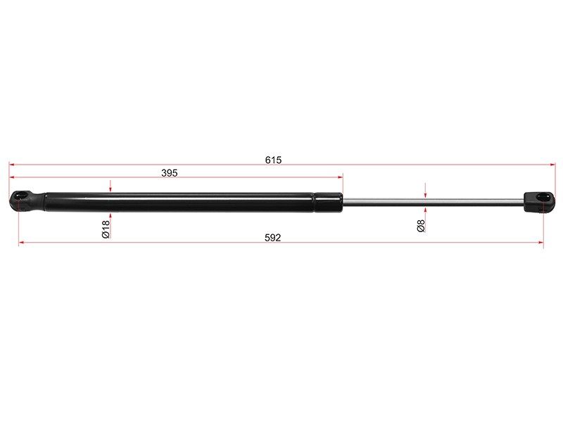 Амортизатор крышки багажника л=пр ST-7P6827550 ST-7P6827550