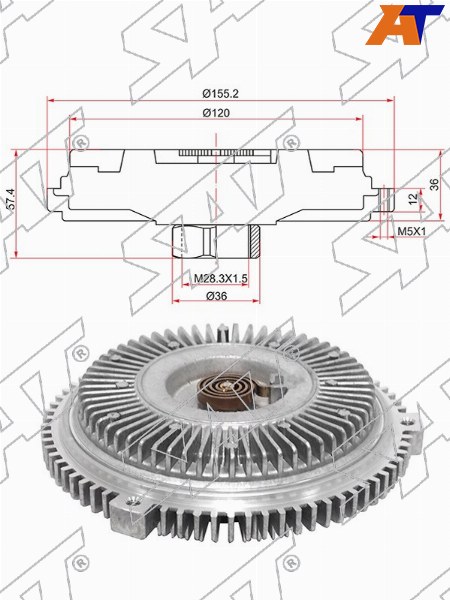 Вискомуфта MERCEDES C-CLASS W202 93-00/E-CLASS W124 92-95/W210 95-00/SLK-CLASS R170 96-00 ST-A1112000422 ST-A1112000422