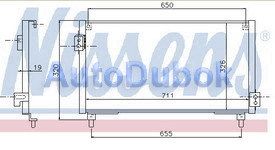 Радиатор кондиционера (NISSENS) 711*326 SBIMP93-931 SBIMP93-931