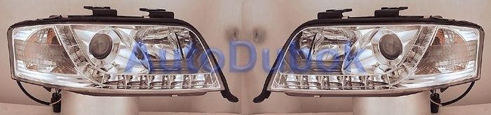 Фара л+п комплект тюнинг линзован devil eyes +/- п/корректор sonar внутри хром AI0A697-004H-N AI0A697-004H-N