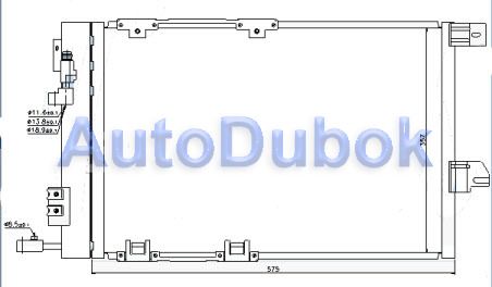Радиатор кондиционера 540x380mm OPAST98-931 OPAST98-931