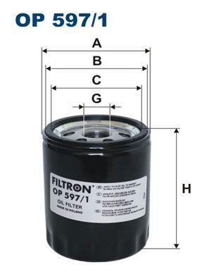 OP5971 Filtron Фильтр масляный для 