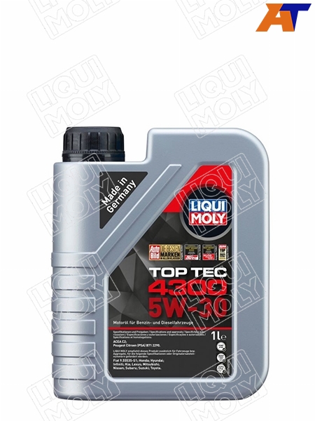 2323 Liqui Moly Масло моторное LIQUI MOLY Top Tec 4300 5W-30 C2 1л для 