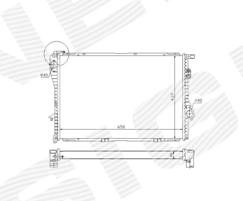 RA60752Q Signeda Радиатор охлаждения 2,0i/2,3i/2,8i/3,5i/4,0i/5,0i MT/AT для 