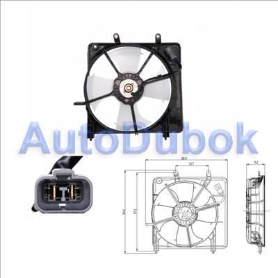 RDHD75004B0 Тайвань Диффузор радиатора с 4-мя лопастями для 