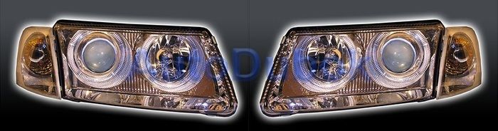 441-1178PXNDAM1 Depo Фара тюнинг комплект линзованные светящийся ободки п/корректор внутри хром для 