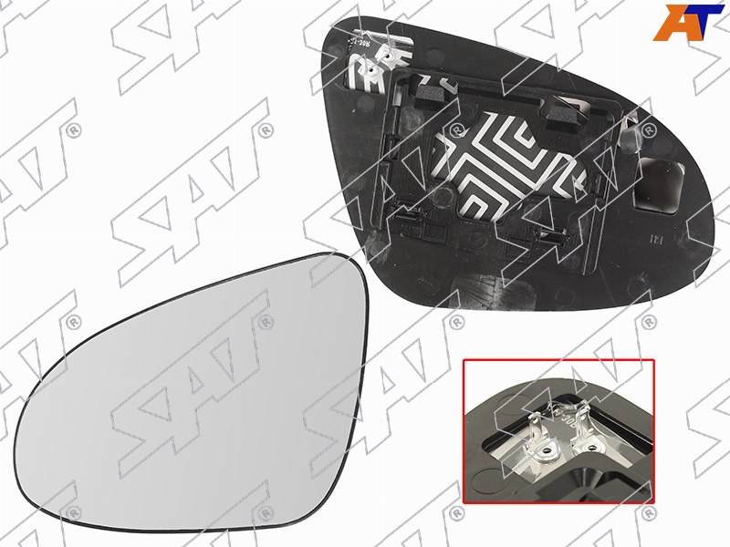 Полотно зеркала TOYOTA CAMRY 11-17 LH сферическое с обогревом ST-121-0111 ST-121-0111